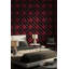 Papier peint géométrique matelassé rouge mural-27555856