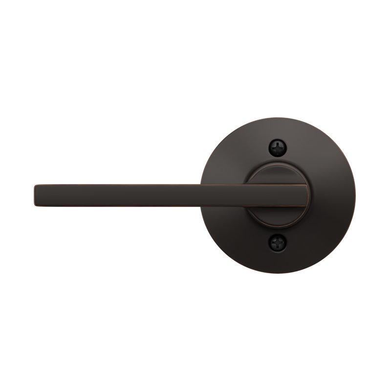 Latitude Non-Turning Lock Door Lever, Polished Nickel