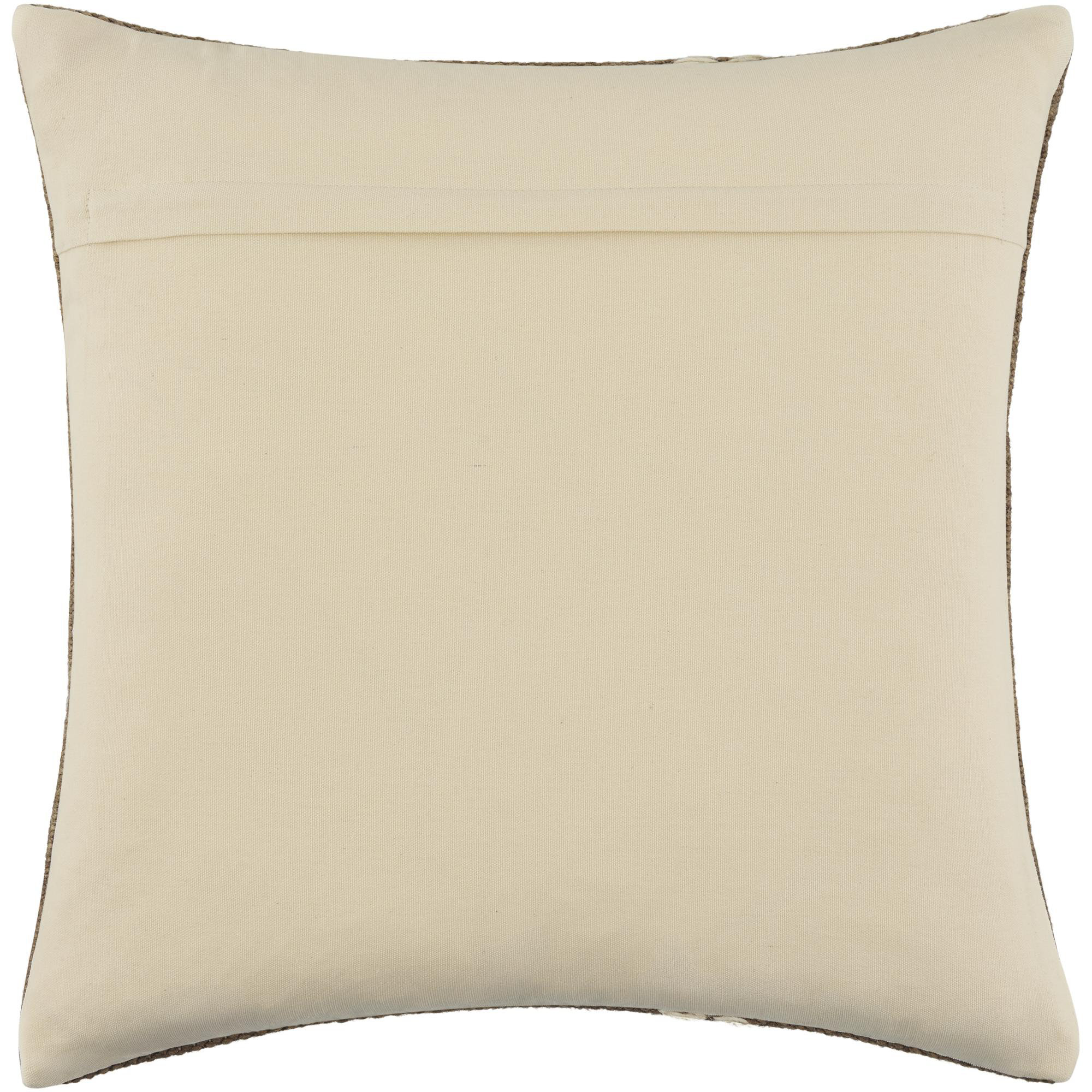 Jundah Accent Pillow, Polyester, Square 20", Dark Brown