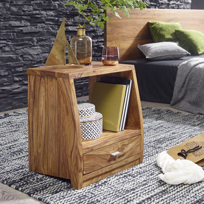 Lynnfield 45cm W Solid Wood Bedside Table