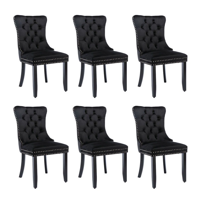 Upholstered Accent Chair, Black, Black