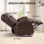 Fauteuil inclinable électrique Power Lift avec massage vibrant et chauffant, 2 poches latérales et porte-gobelets, ports USB, bouton droit, similicuir-1377554218