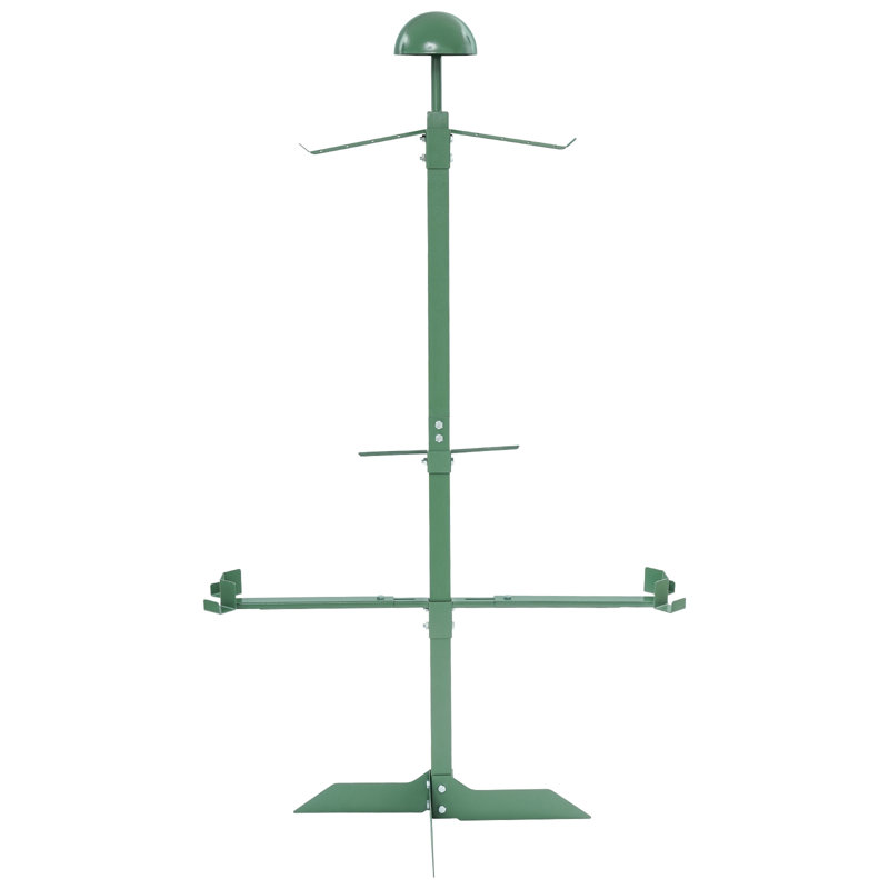 Helmet Vest Belt Display Rack, Green