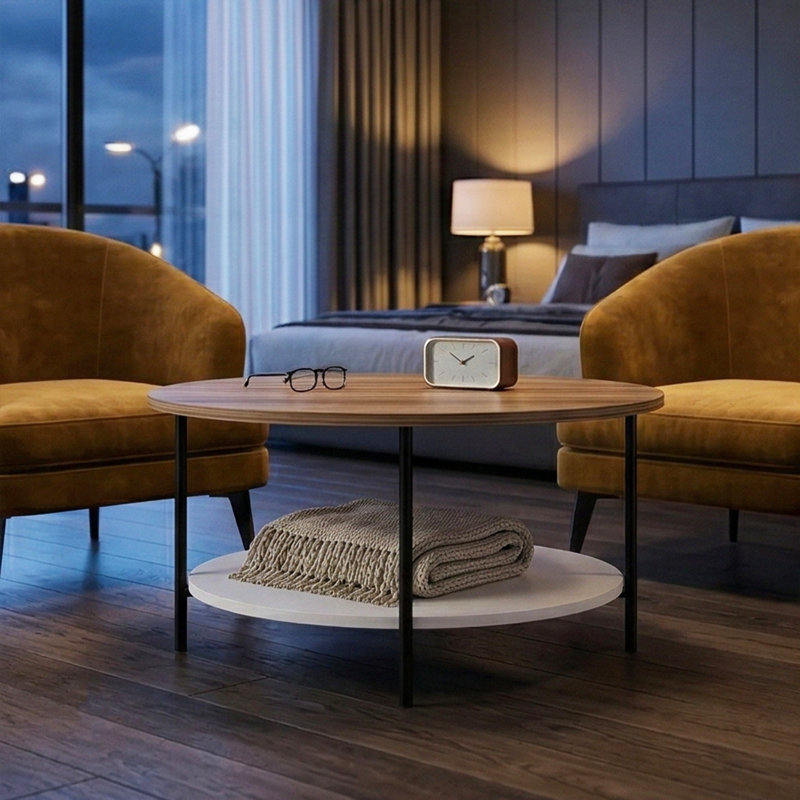 Table basse moderne à 2 niveaux