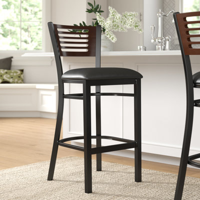 Thornfeldt Upholstered Counter Stool with Metal Frame