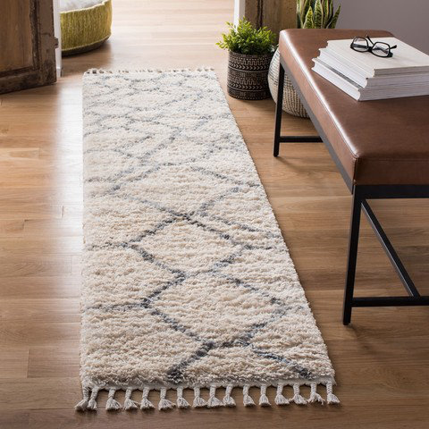Lisle Geometric Hand Woven Area Rug, Runner 61 x 244 cm