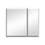 Armoire à pharmacie 30 po x 26 po avec miroir à fixation en surface ou espace de rangement encastré en aluminium