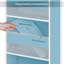 Rangement suspendu à 5 tablettes en tissu bleu