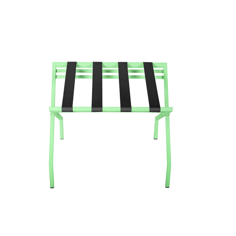 Porte-bagages pliant en métal, Menthe, Noir
