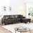 Sectional Sofa Set For Living Room With L Shape Chaise Lounge ,Cup Holder And Left Or Right Hand Chaise Modern 4 Seat (Chocolate Brown)-1387201610