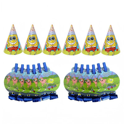 SpongeBob Party Blowers Glasses, 24 pcs SpongeBob Birthday Party Decorations Set