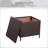 Outdoor Wicker Side Table Patio Coffee Table with Storage End Square Table-497609184