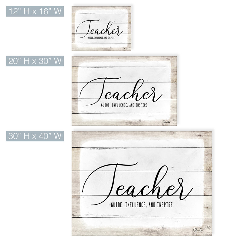 " Teacher " by Olivia Rose, 20" H x 30" W x 1.5" D