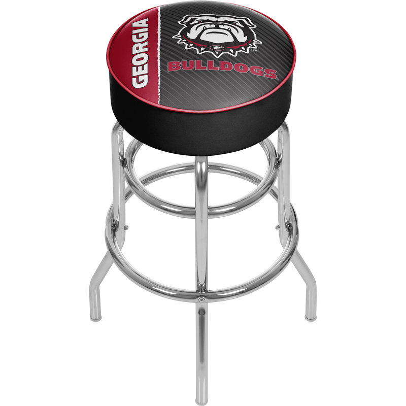 NCAA Swivel Upholstered Faux Leather Counter Stool