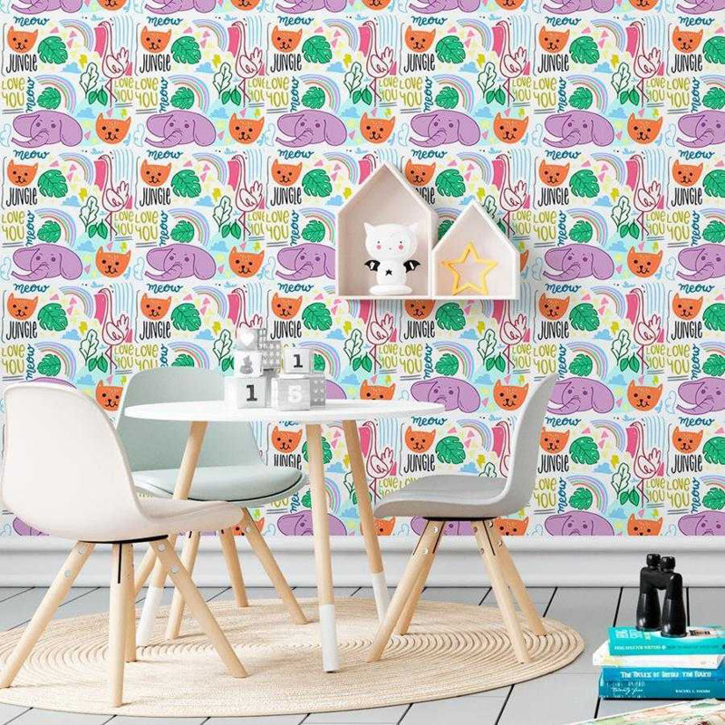 Rouleau de papier peint adhésif Jemima, L 126 po x l 24 po