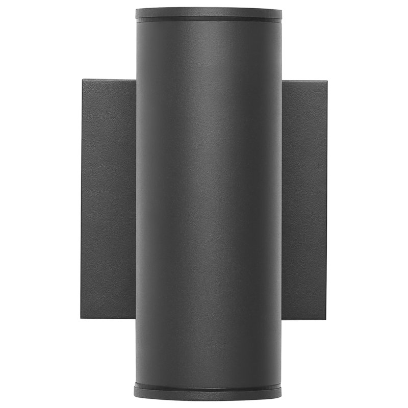Petite applique murale 1 lumière 10K 3K / 4K / 5K CCT 10 watts avec installation vers le haut ou vers le bas finition noire 120-277 Volt