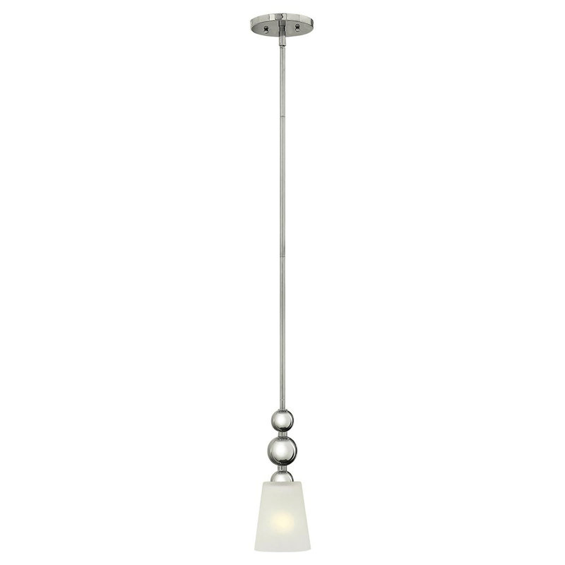 Raven 1 - Light Gold Bell Pendant, Polished Nickel