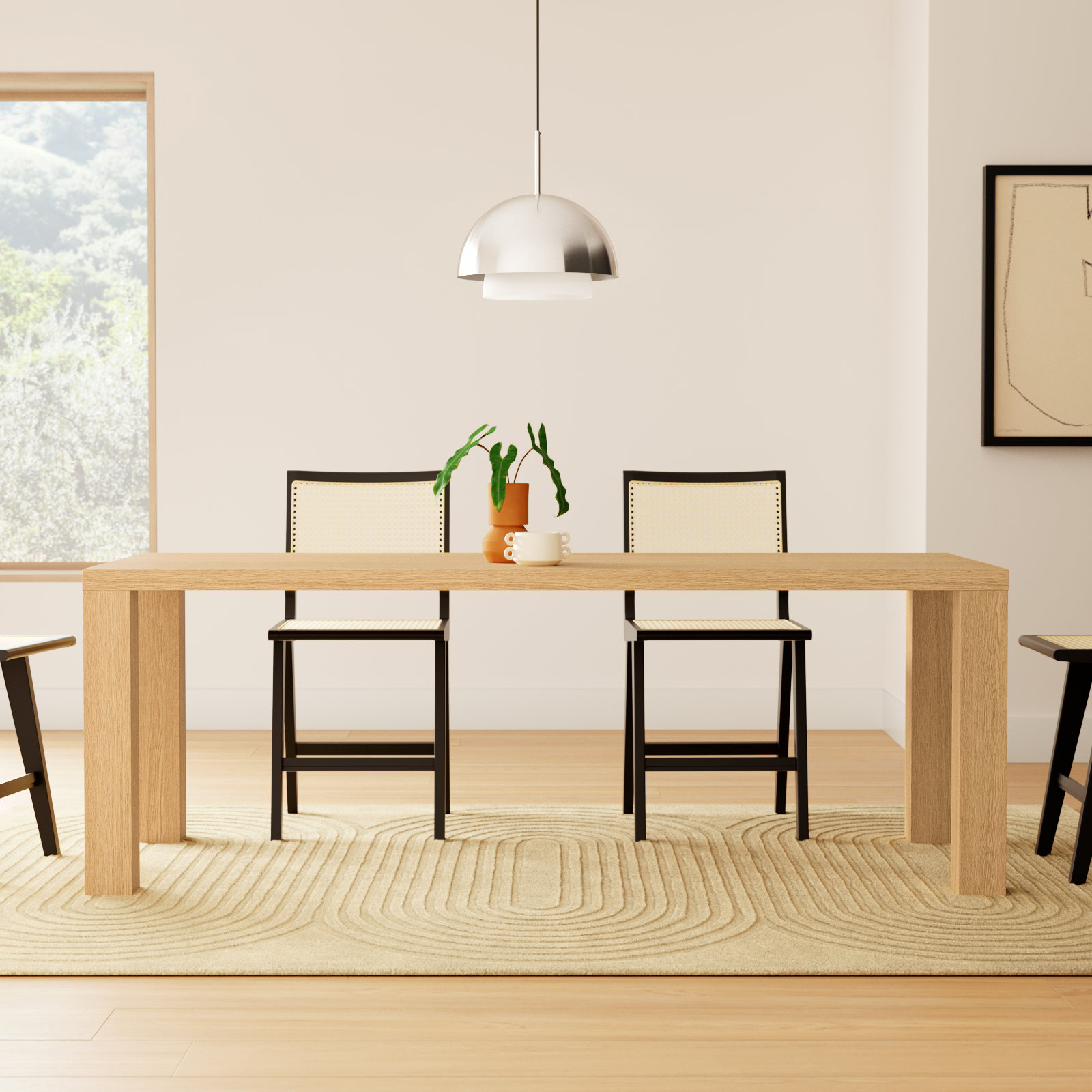 Carson Dining Table, Oak, 29" H x 84.3" L x 36.2" W
