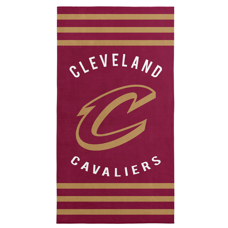 NBA Stripes Beach Towel, Soft Basketball Fan Pool Towel, 30 x 60 Inches, Cleveland Cavaliers