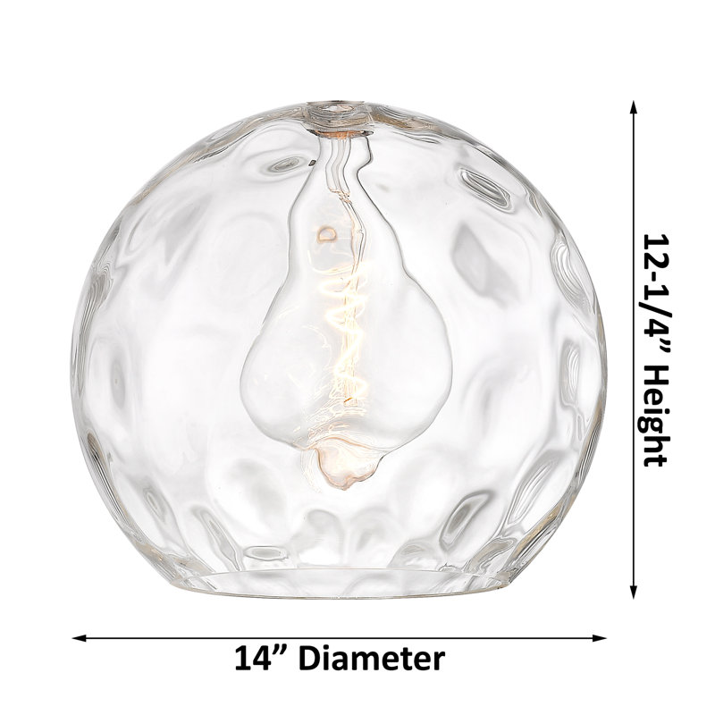 Luminaire suspendu sphère 1 lumière Roxane, DEL, H 16,88 po x l 13,75 po x P 13,75 po, Blanc / chrome poli