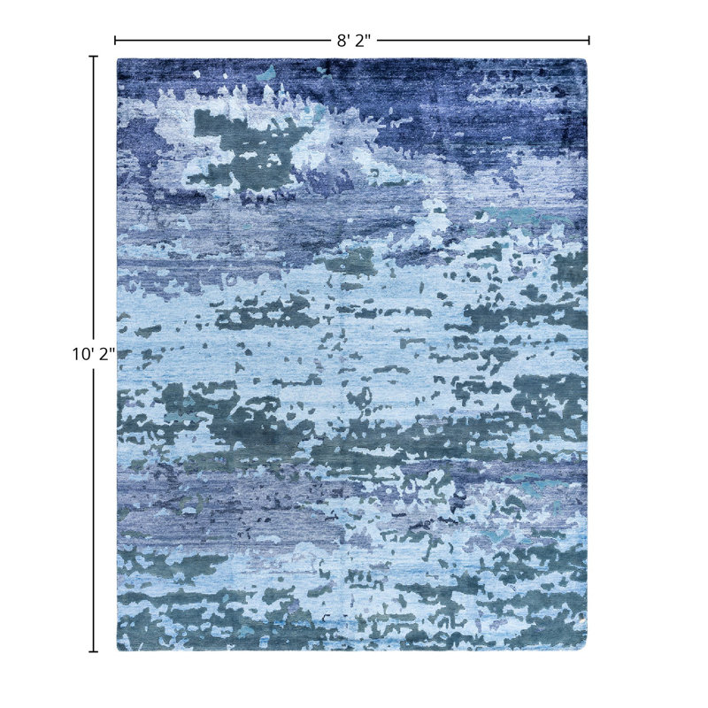Overdyed One-of-a-Kind Rectangle 8'2" X 10'2" Hand Knotted Area Rug
