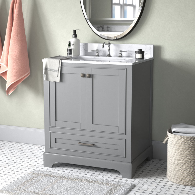 Ensemble de meuble-lavabo simple 30 po Aurilla, Gris
