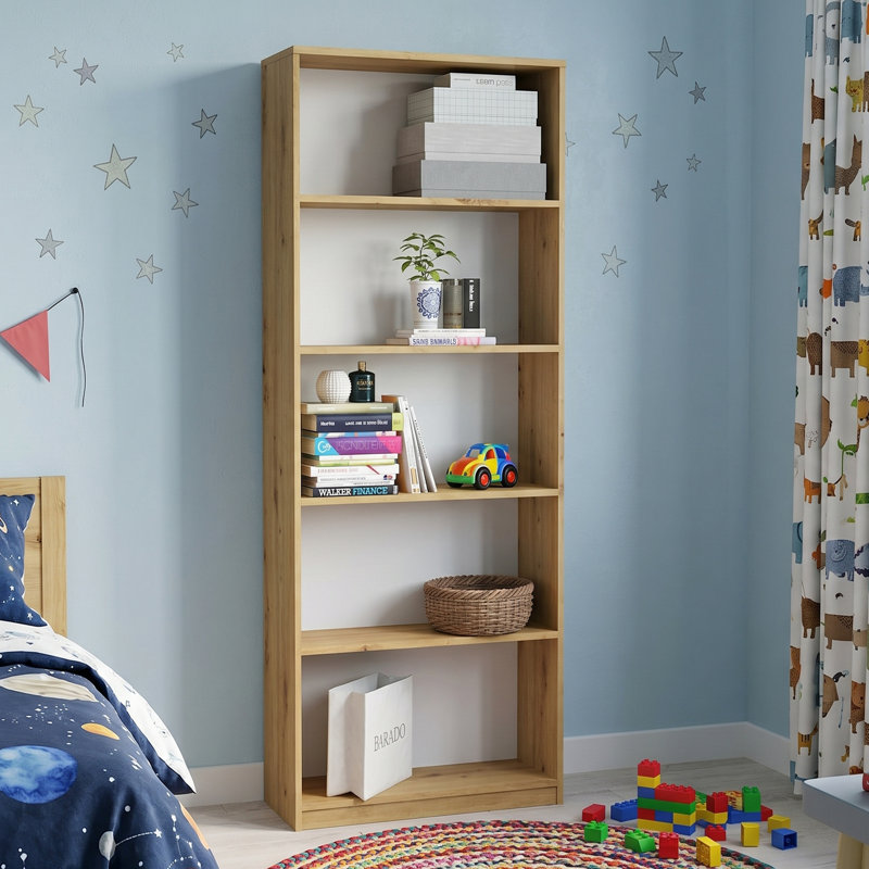 Paridhi Solid Wood Bookcase, (5 Shelves) 71.65"H x 23.62"W x 11.81"D