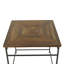 Table d'appoint en métal avec plateau en bois brun Alones