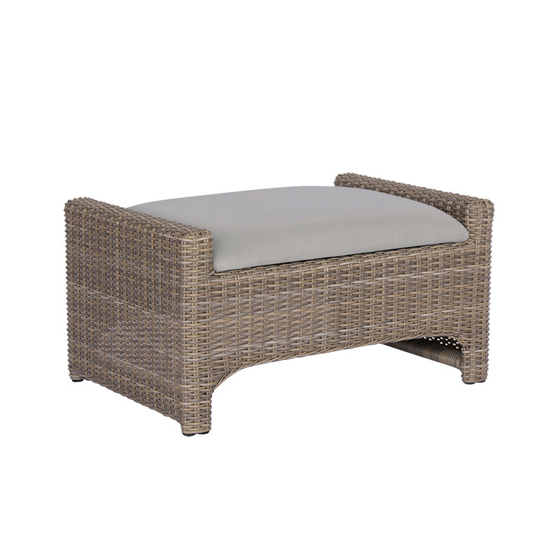 Milano Outdoor Ottoman, Driftwood