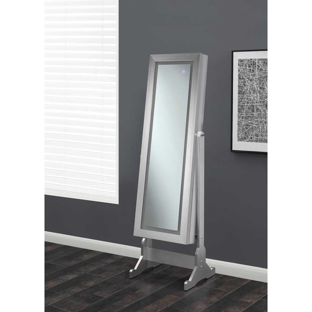 Furey Flat LED Floor Mirror Charlton Home®