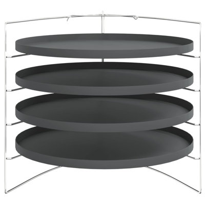 Belfry Kitchen Pizzapfannen 4 Stück mit Gestell 28 Cm Stahl