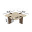 Table basse carrée en travertin et noyer-2081928158-2081927200