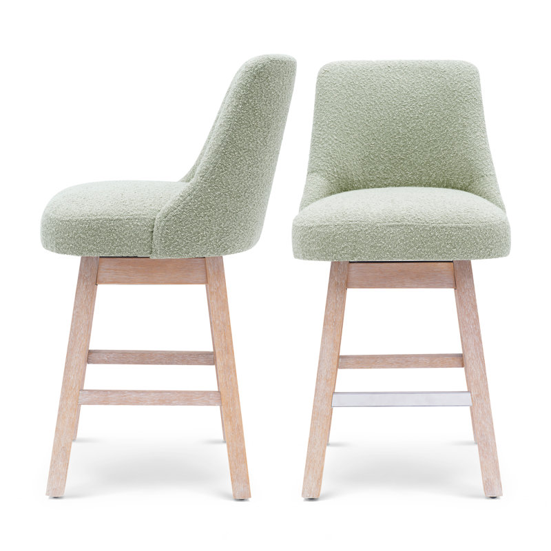 Tabouret de comptoir pivotant 26 po Breann, Vert