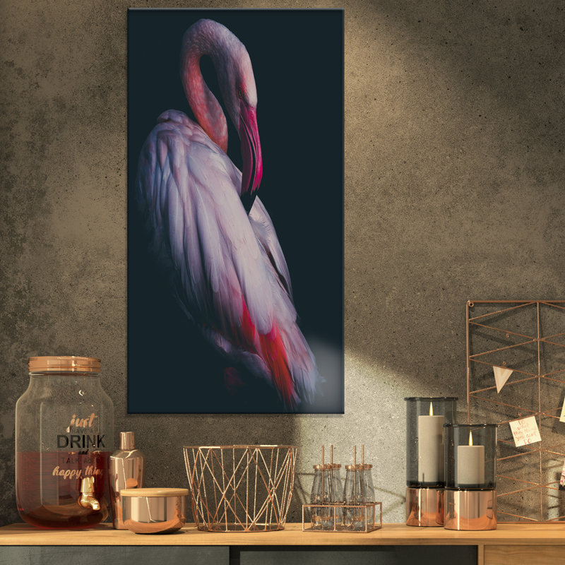 « rose flamant rose », reproduction d’impression sur toile tendue, H 32 po x l 16 po x P 1 po