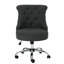 Chaise de bureau en tissu gris foncé - Base capitonnée de style simple et confortable