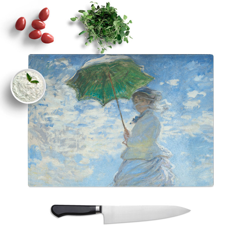 Woman with a Parasol by Claude Monet Chopping Board, 20cm W x 28.5cm L