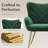 Plush Velvet Upholstered Armchair with Metal Legs-1684486190