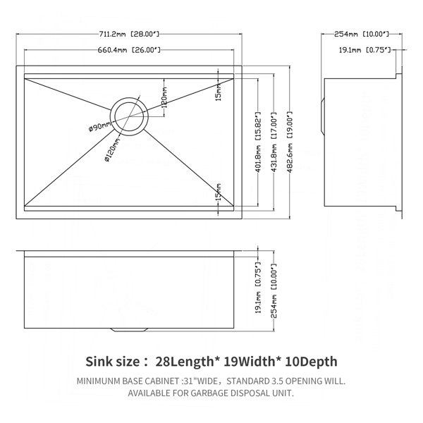 Dimensions du produit