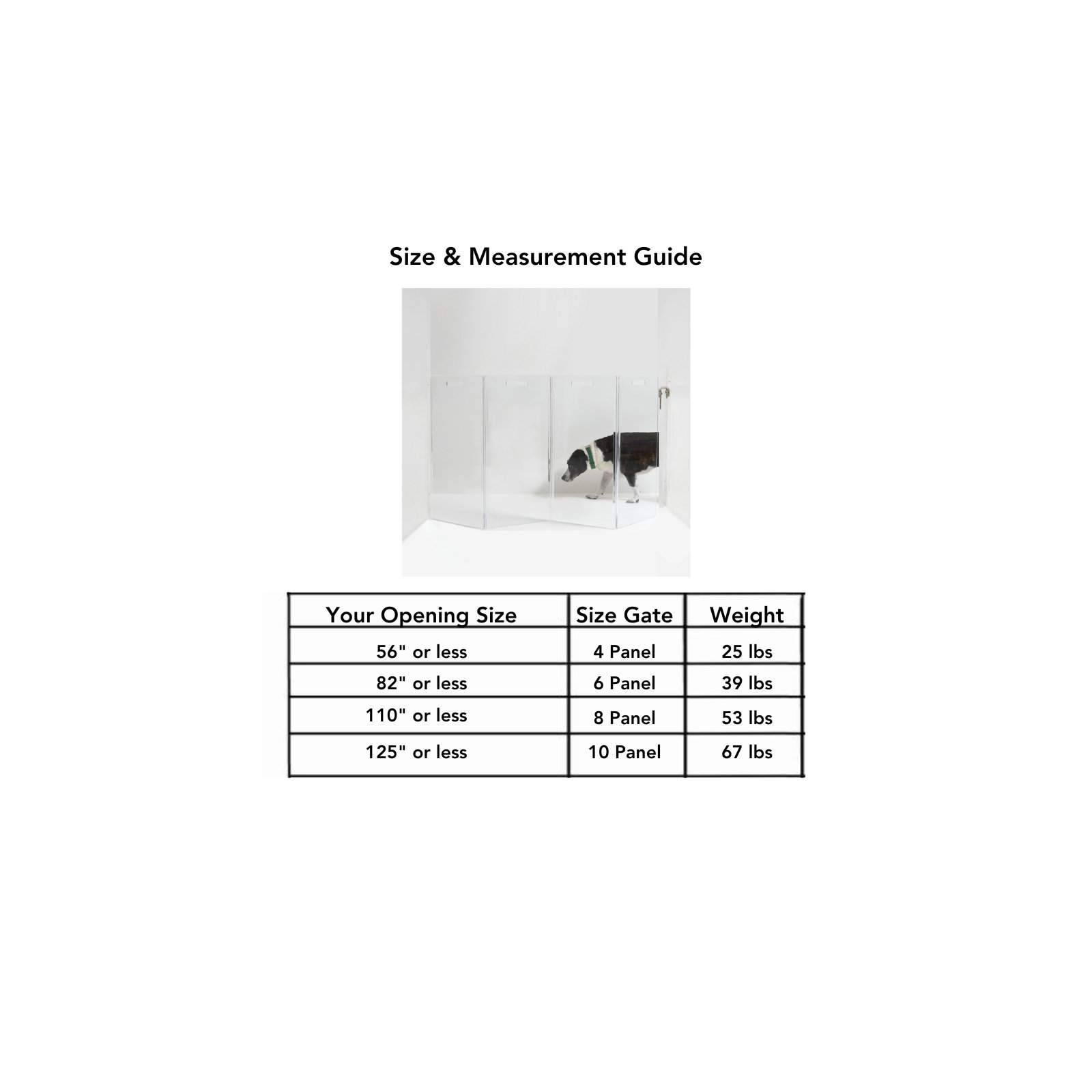 Tall Zig Zag Wall Mounted Clear Pet Gate , 6 Panel, Gold