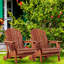 Chaise Adirondack pliante en bois surdimensionnée avec dossier et siège pré-assemblés (sans la table)-205892119