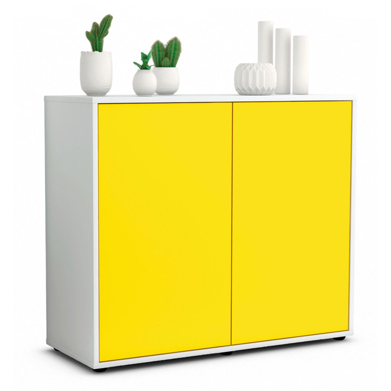 Quintara 92cm Sideboard, White/Yellow