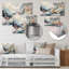 «Grey and Blue Vivid Waves Fuild I», art mural abstrait en métal MT137243-1862179928