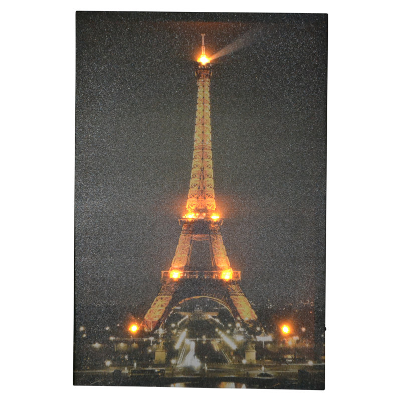 Eiffel Tower at Night LED Enhanced Canvas Print