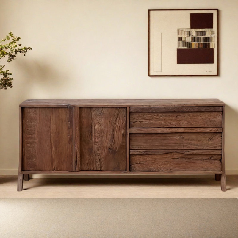 Multi-Functional Retro Sideboard, 30.71" H x 62.99" W x 17.72" D