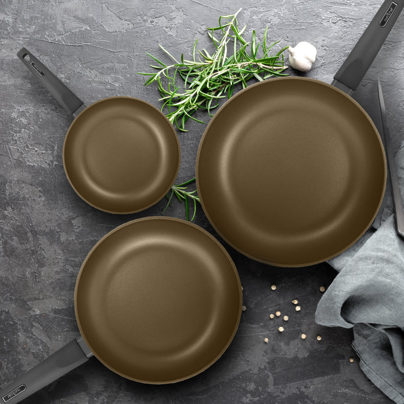 Batterie de cuisine antiadhésive en aluminium anodisé 3 pièces NutriChef