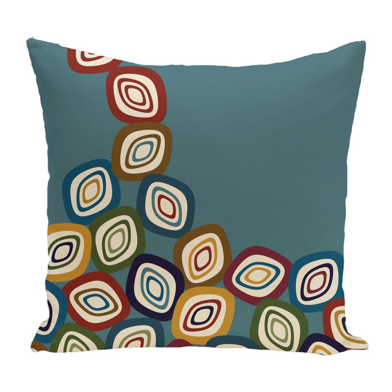 Coussin Lhrizi, Bleu sarcelle, H 20 po x l 20 po