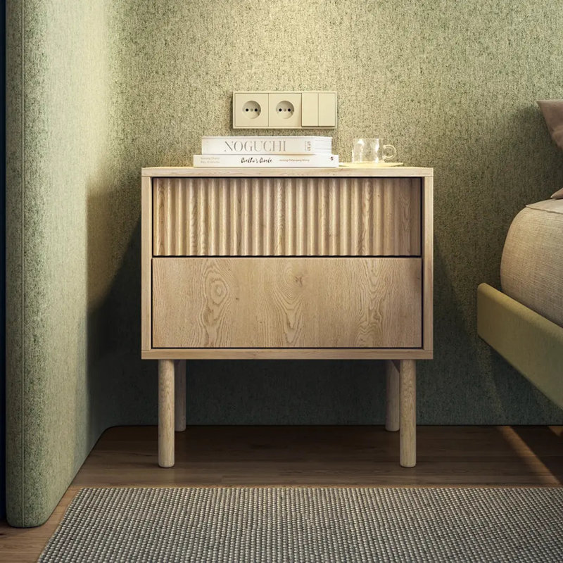 54cm W Manufactured Wood Bedside Table