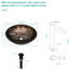 Lavabo de salle de bain en verre trempé avec robinet noir, bonde escamotable, ovale brun pour le décor des toilettes et des vestiaires
