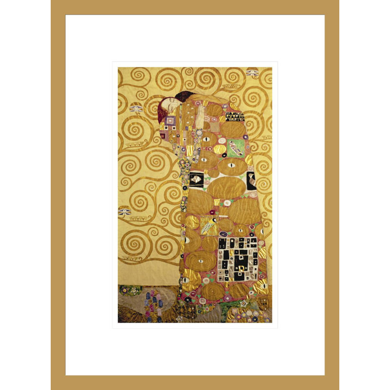 Foulard par Gustav Klimt, impression giclée encadrée, H 16,75 po x l 12,39 po