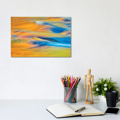 Canada, Ontario, Rosseau. Maple Trees Reflected In Stream At Sunset by Jaynes Gallery - Wrapped Canvas Painting